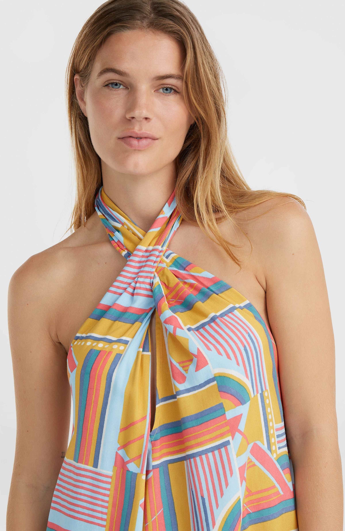 Naima Women of the Wave jurk | Yellow Art Geo