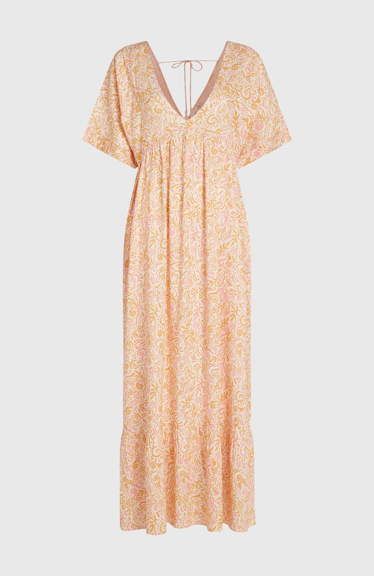 Women of the Wave maxi-jurk | White Abstract Wave