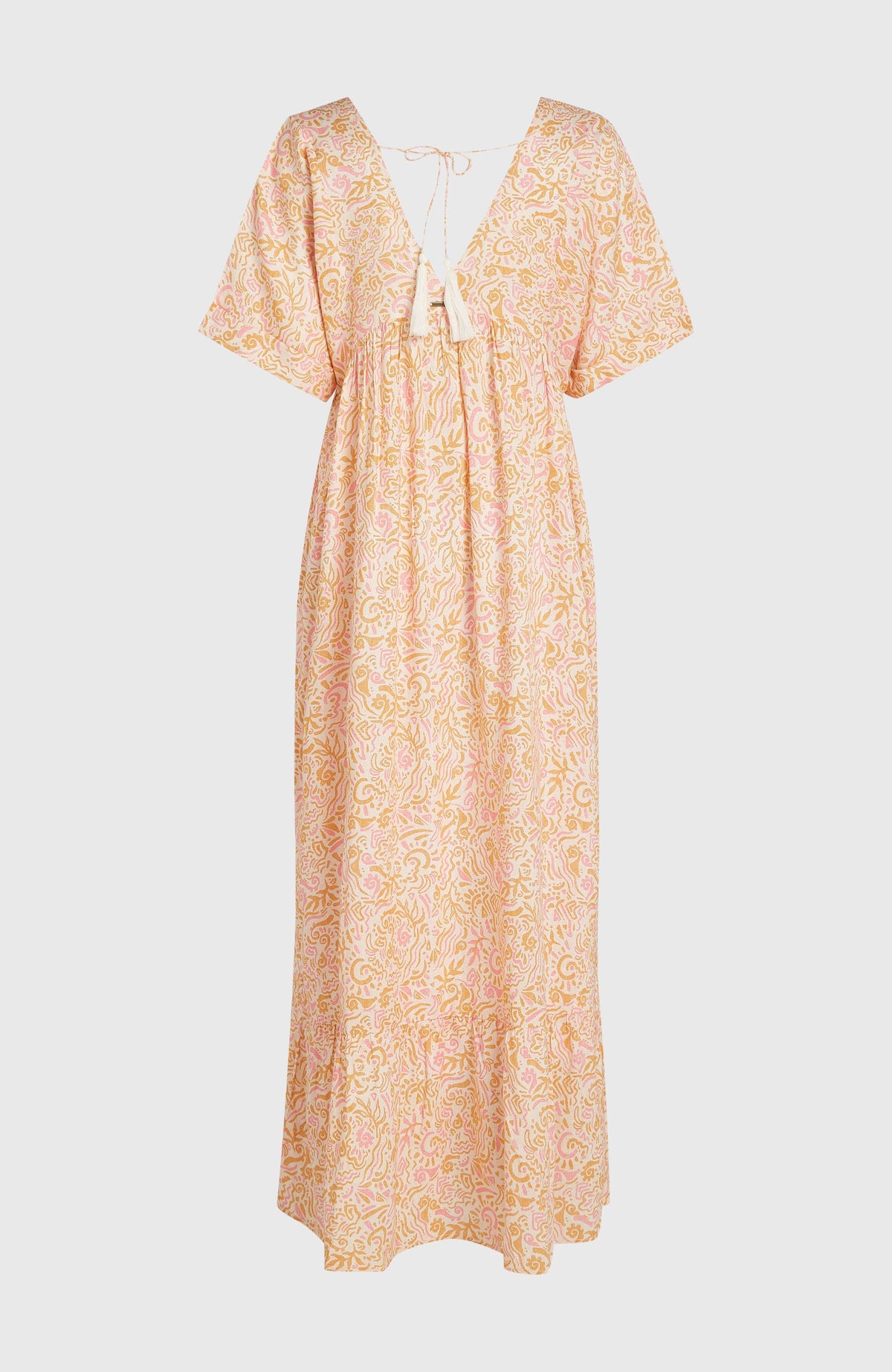 Women of the Wave maxi-jurk | White Abstract Wave