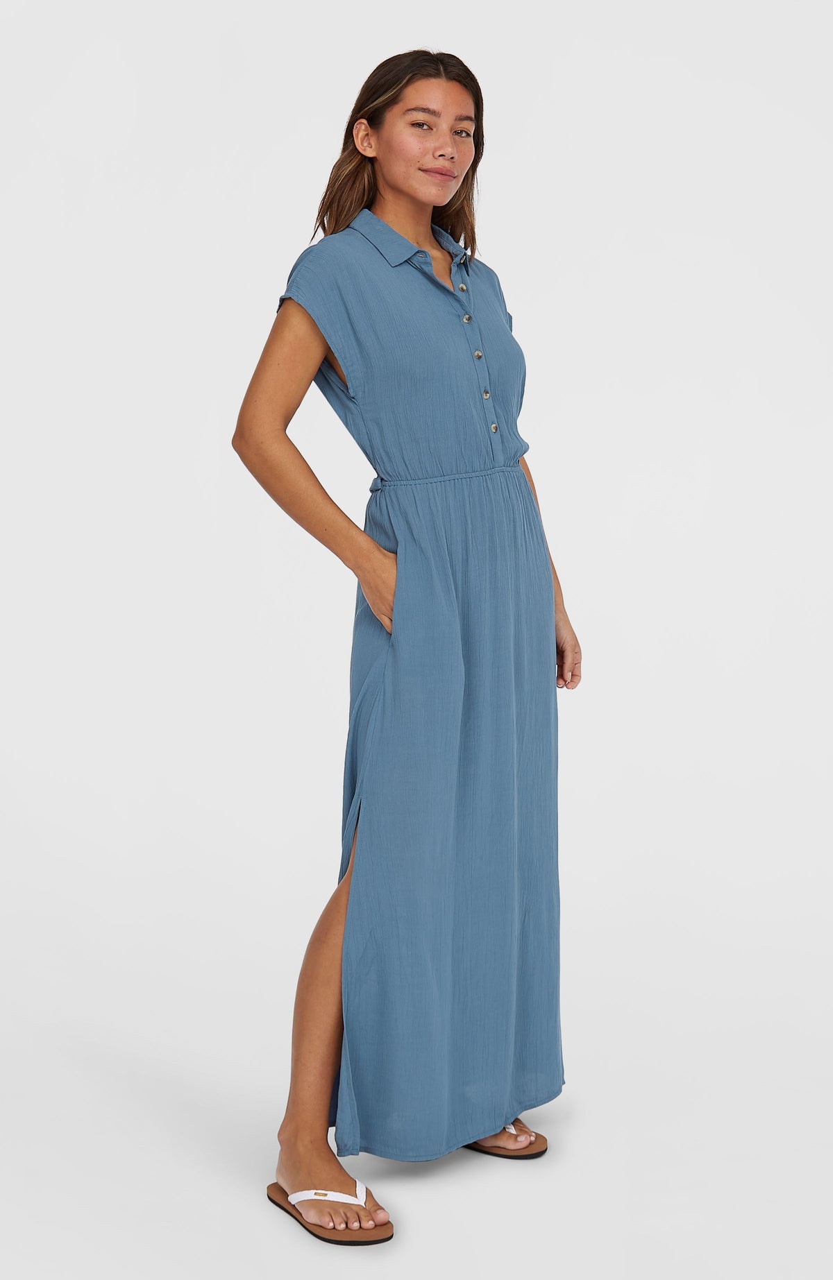 Lori Maxi overhemdjurk | Copen Blue