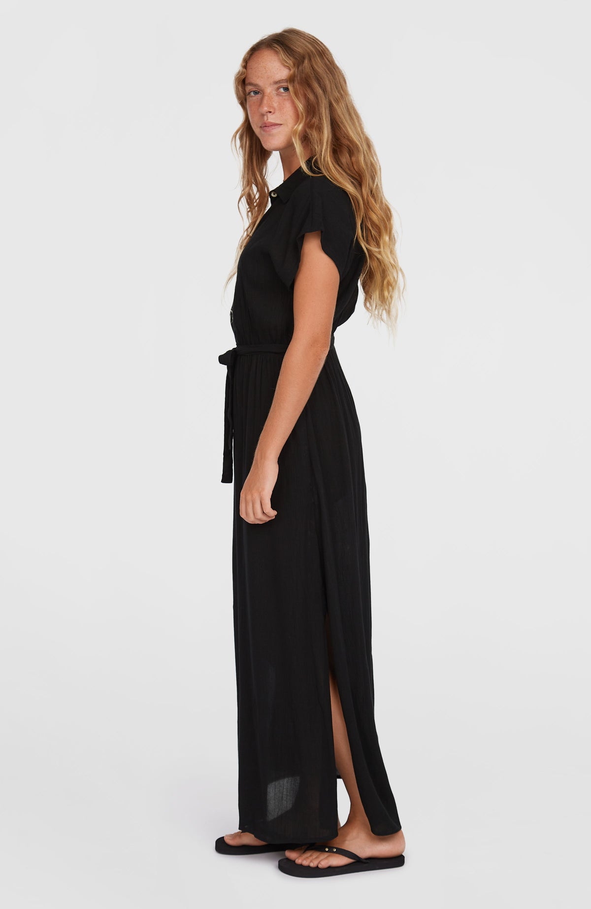Lori Maxi overhemdjurk | Black Out