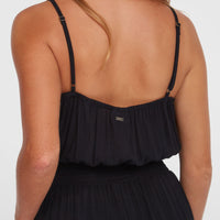 Playsuit met knoopsluiting en dunne bandjes | Black Out