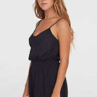 Playsuit met knoopsluiting en dunne bandjes | Black Out