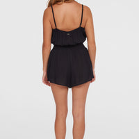 Playsuit met knoopsluiting en dunne bandjes | Black Out