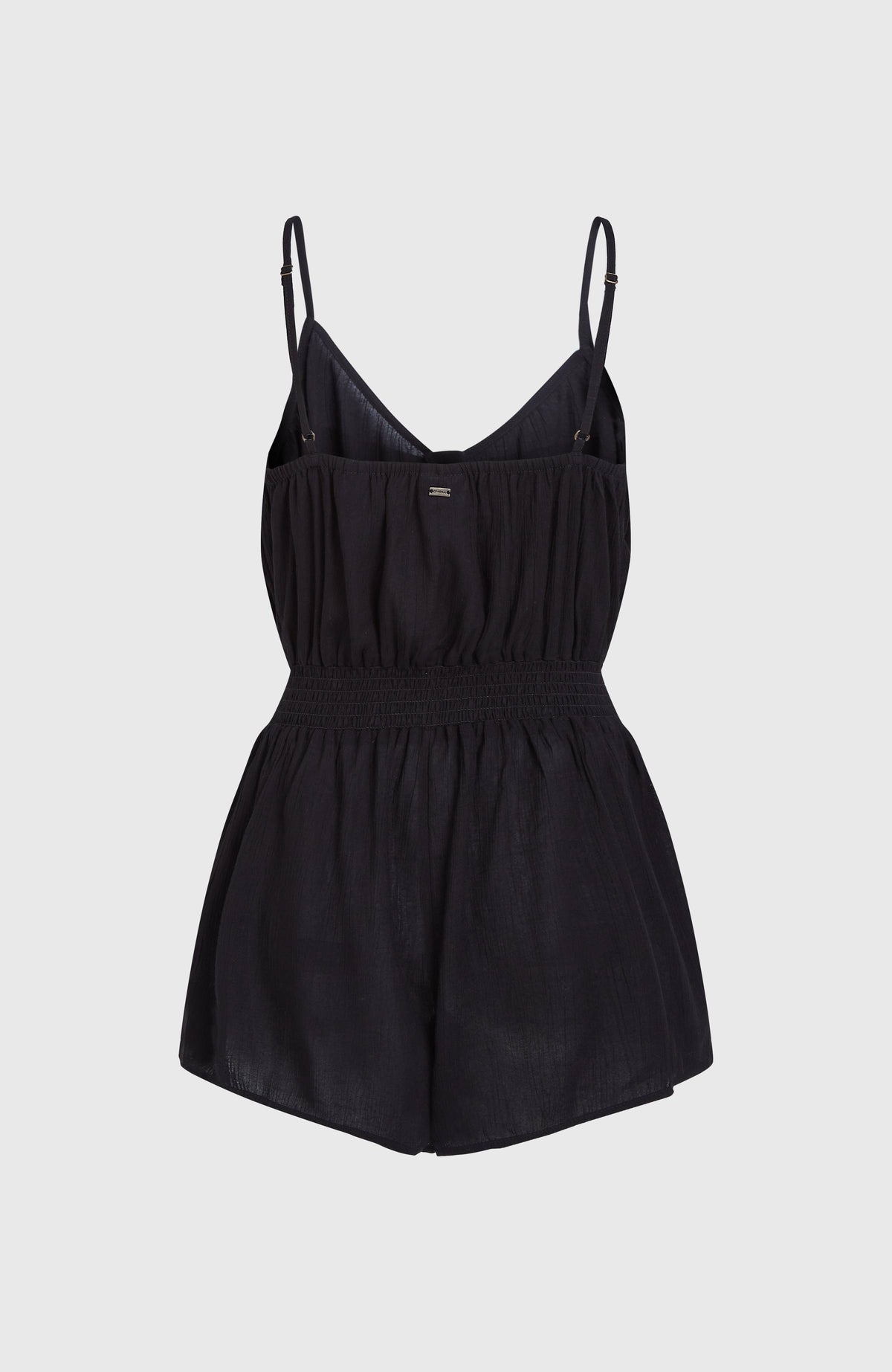 Playsuit met knoopsluiting en dunne bandjes | Black Out