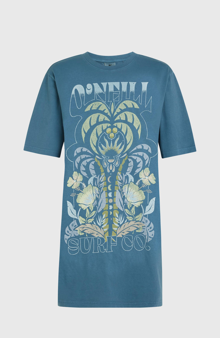 Beach Vintage T-shirtjurk | Copen Blue