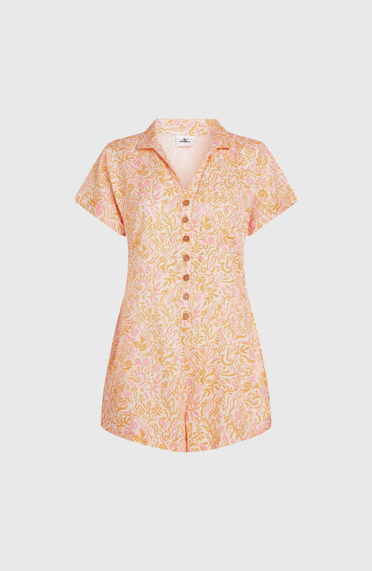 Women of the Wave playsuit | White Abstract Wave