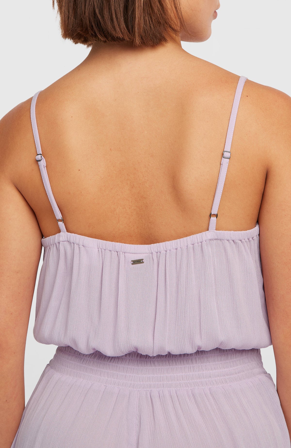 Playsuit met knoopsluiting en dunne bandjes | Pale Lavender
