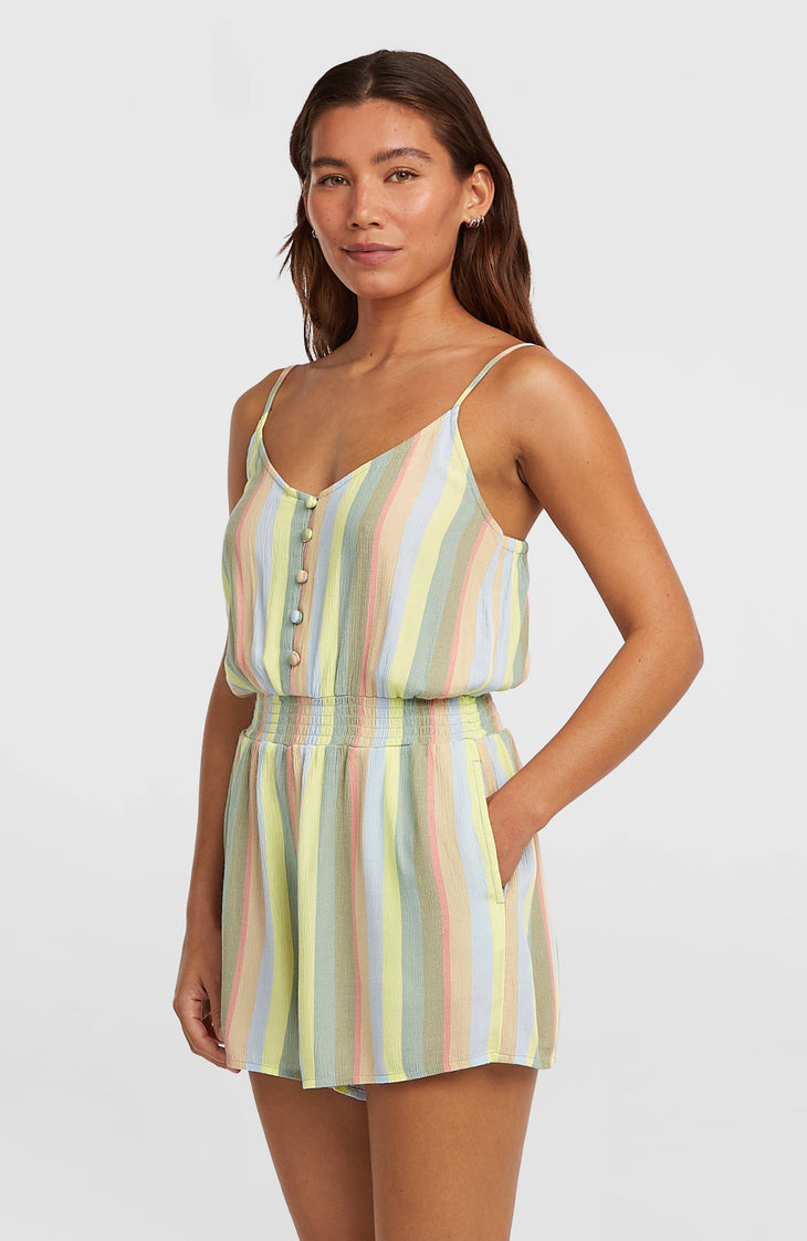 Playsuit met knoopsluiting en dunne bandjes | Multi Must Haves Stripe