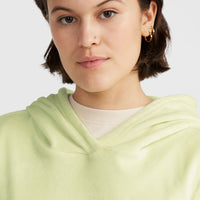 Velour fleecehoodie | Lime Wash