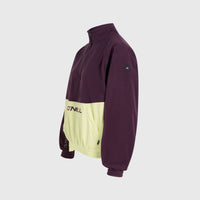 O'Riginals Polartec® 100 fleecetrui met halve rits | Aubergine Colour Block