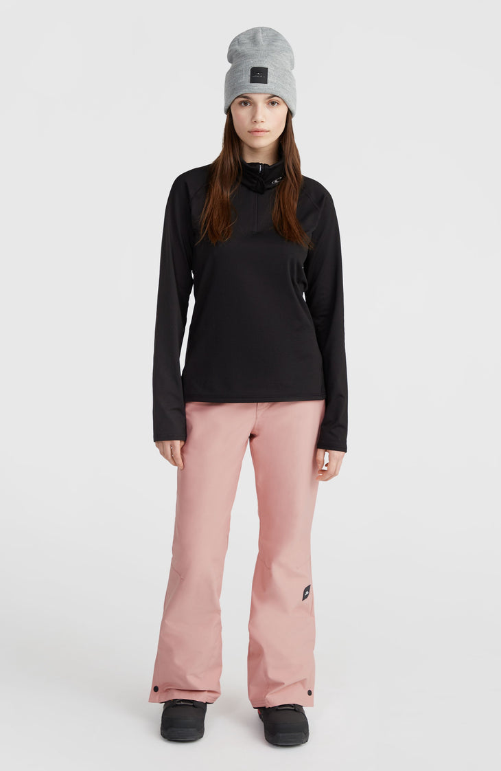 Hydrowick fleecetrui met halve rits | Black Out