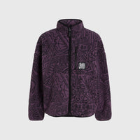 Surf Heroes vest van hoogpolig fleece | Black/Purple Sketcheritage