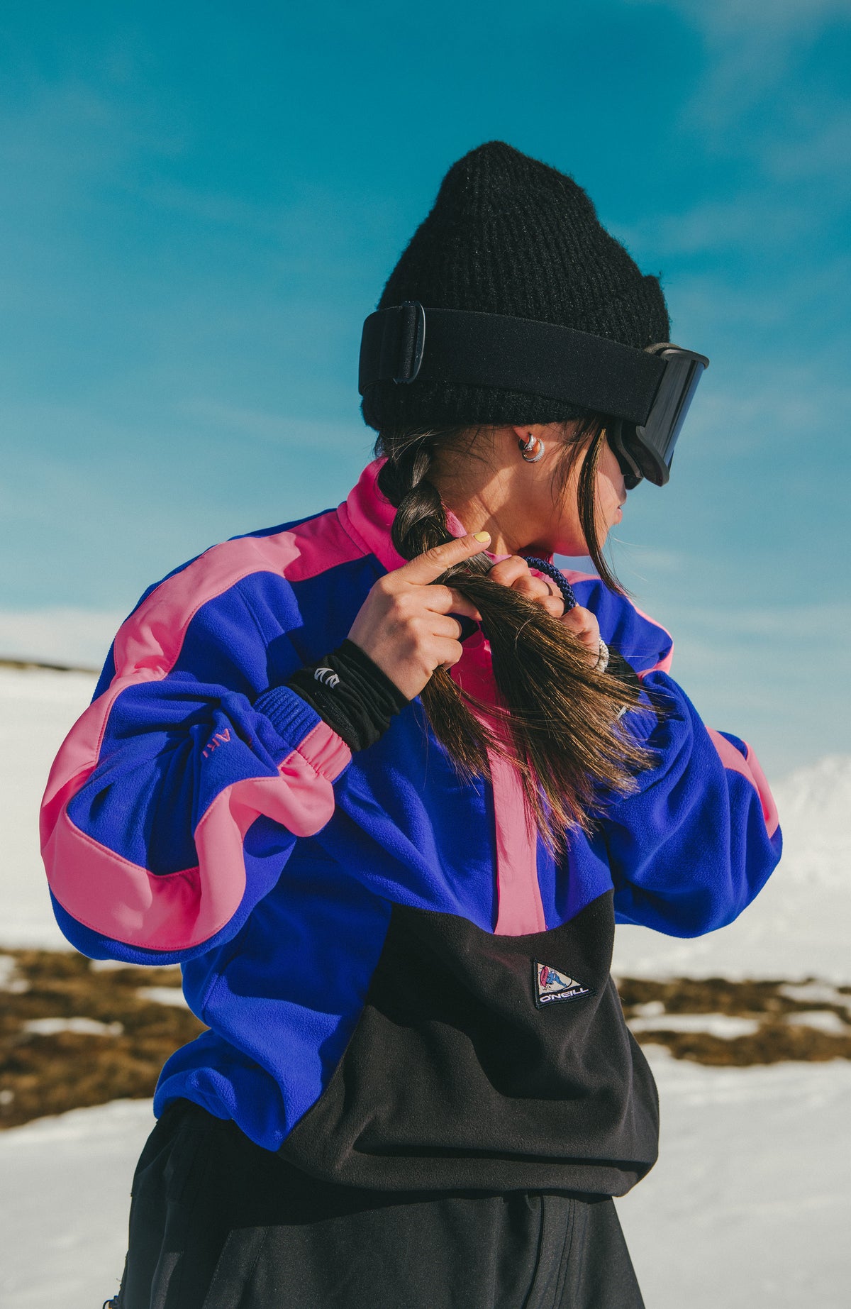 FWC'Play Polartec® fleecetrui met hoge rits | Active Blue Colour Block