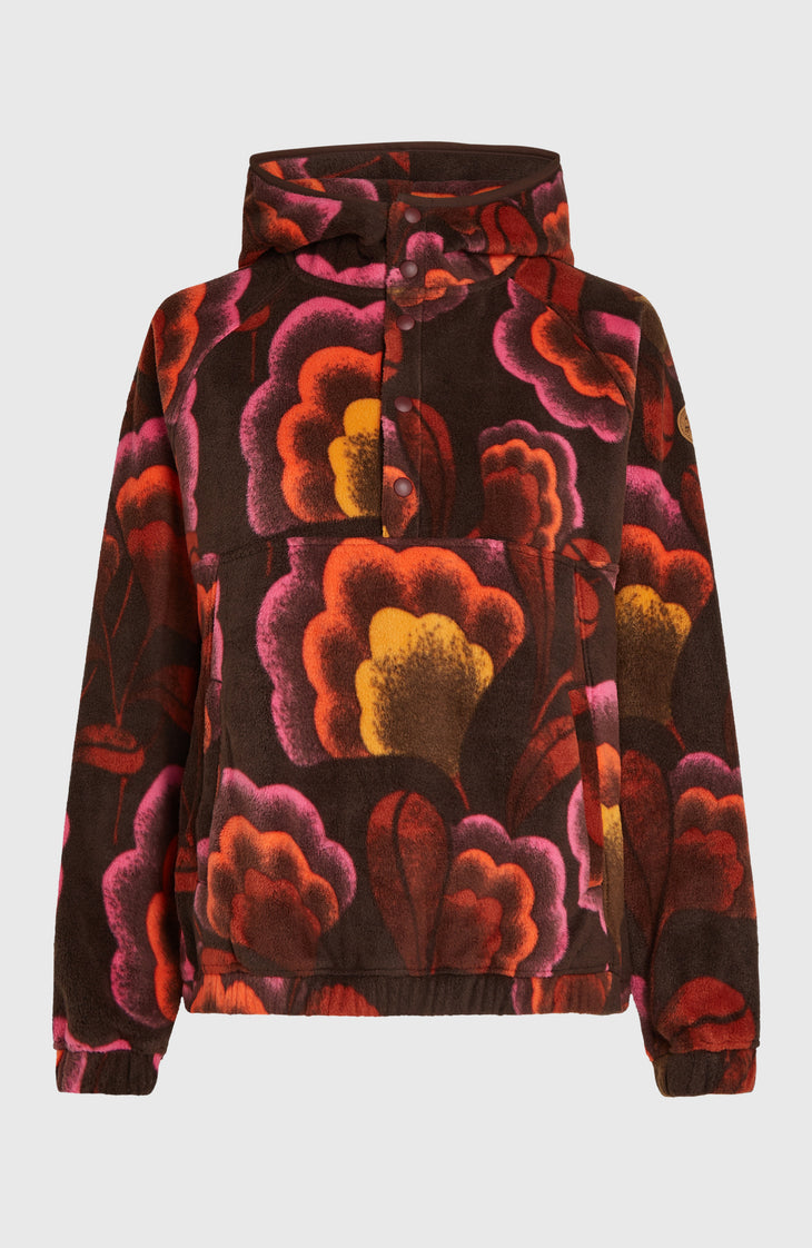 O'Riginals Superfleece hoodie | Brown Originals Flower