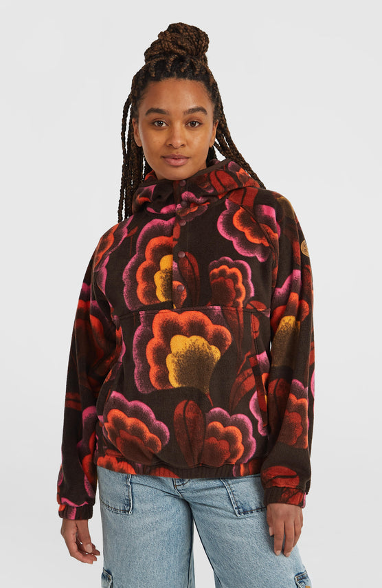 O'Riginals Superfleece hoodie | Brown Originals Flower