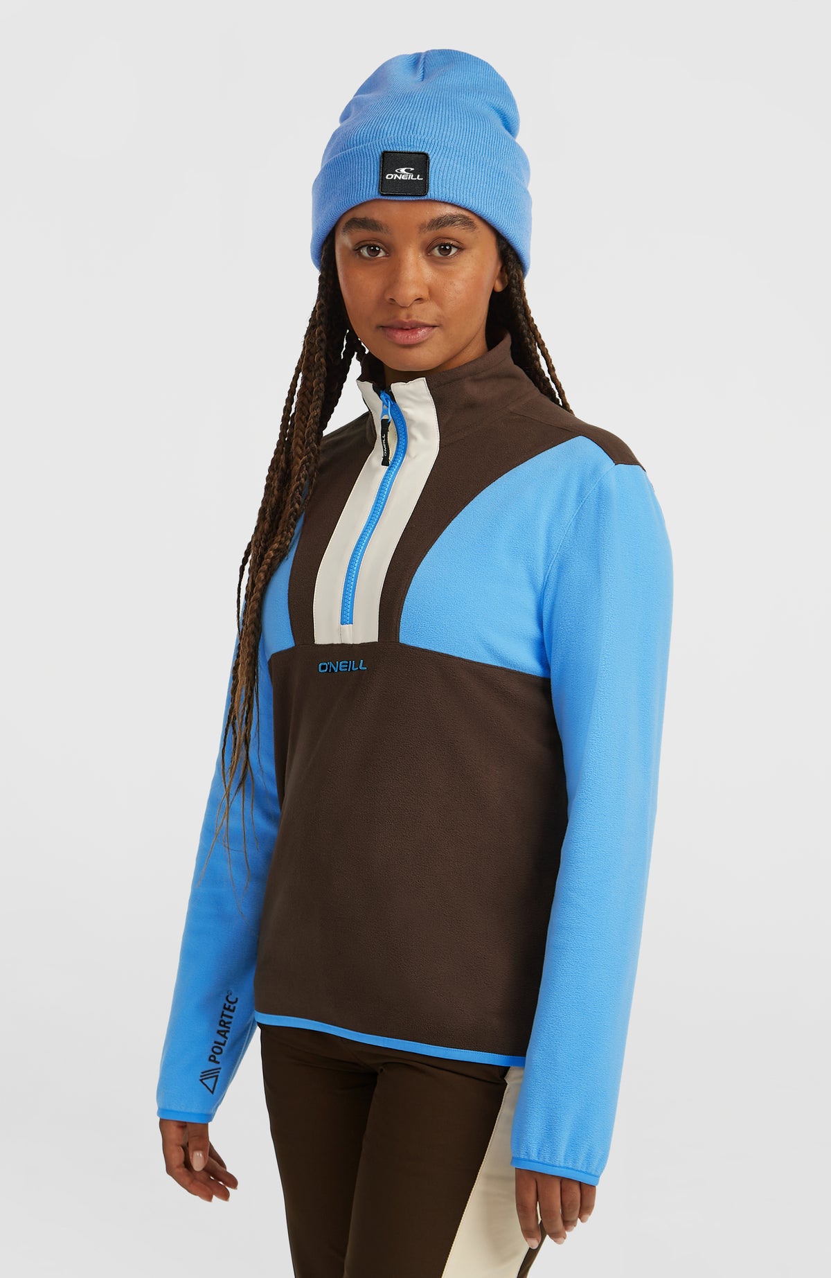 FWC'Cruz Triple Polartec® fleecetrui met halve rits | Blue Poppy Colour Block