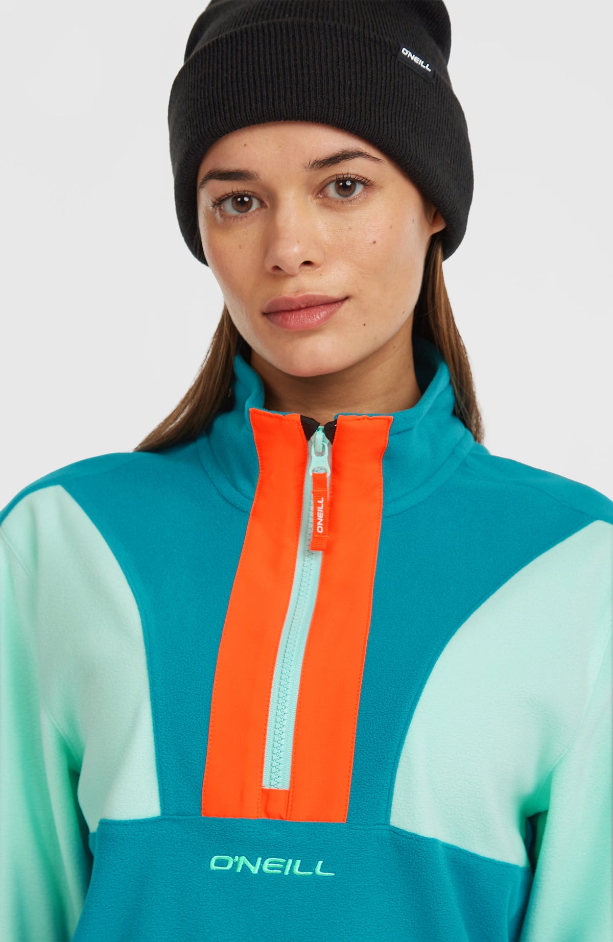 FWC'Cruz Triple Polartec® fleecetrui met halve rits | Retro Mint Colour Block