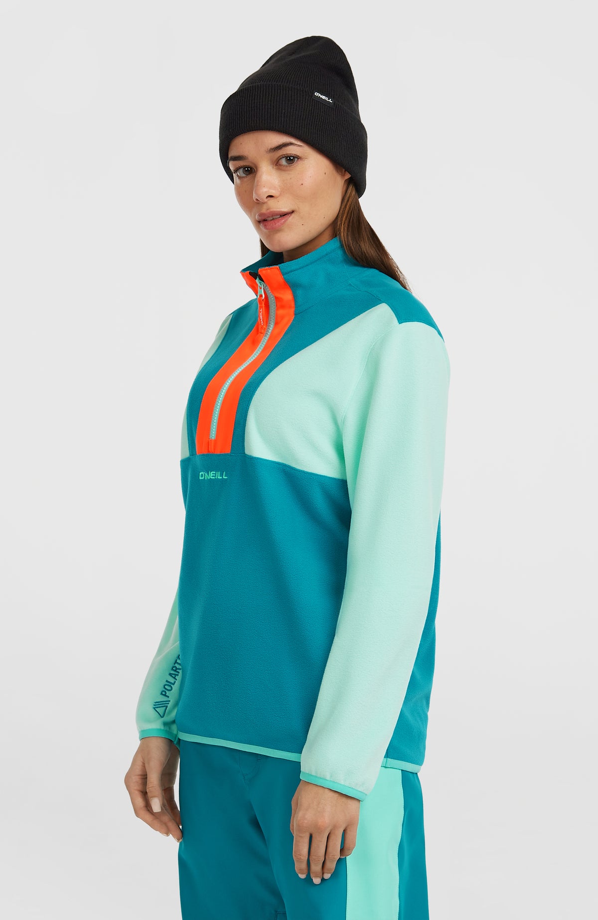 FWC'Cruz Triple Polartec® fleecetrui met halve rits | Retro Mint Colour Block