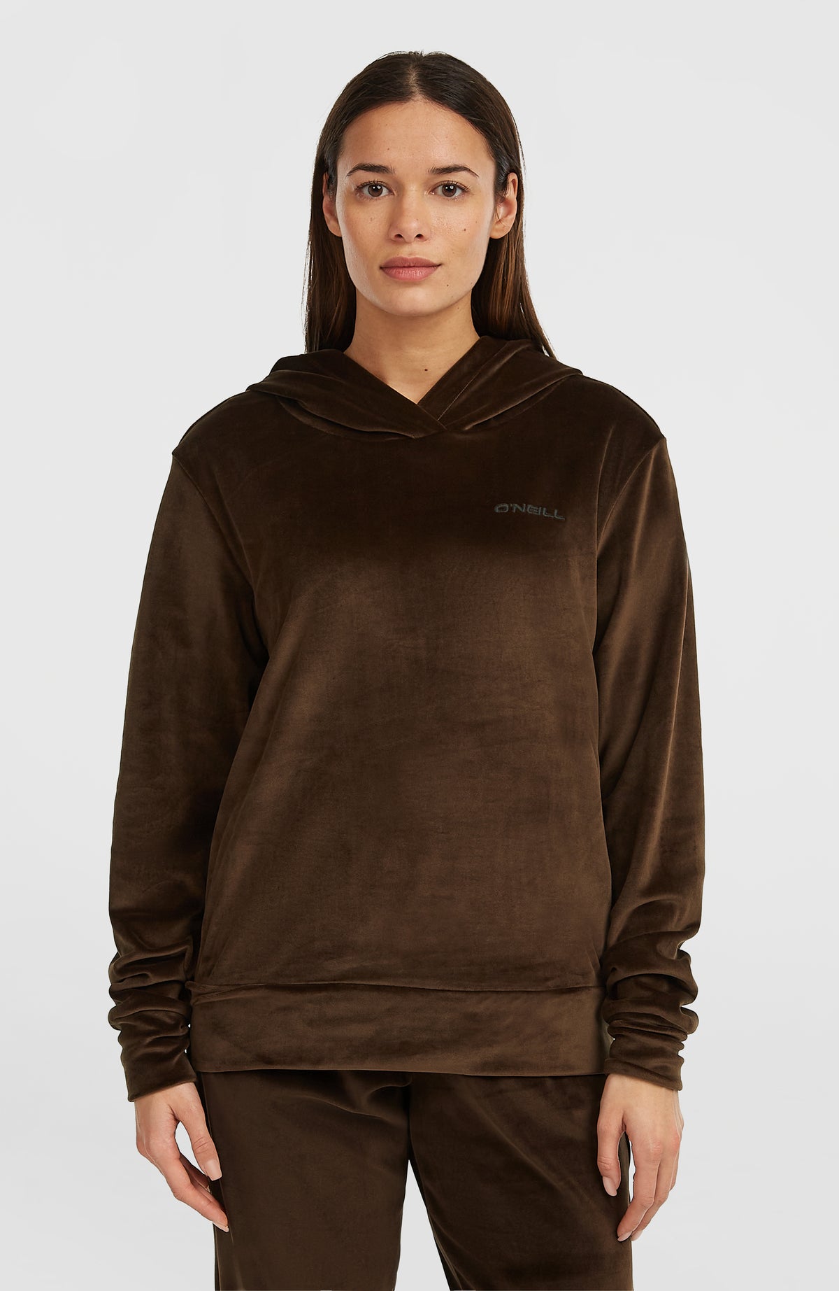 FWC'Cruz Velour hoodie | Coffee Bean
