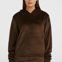 FWC'Cruz Velour hoodie | Coffee Bean