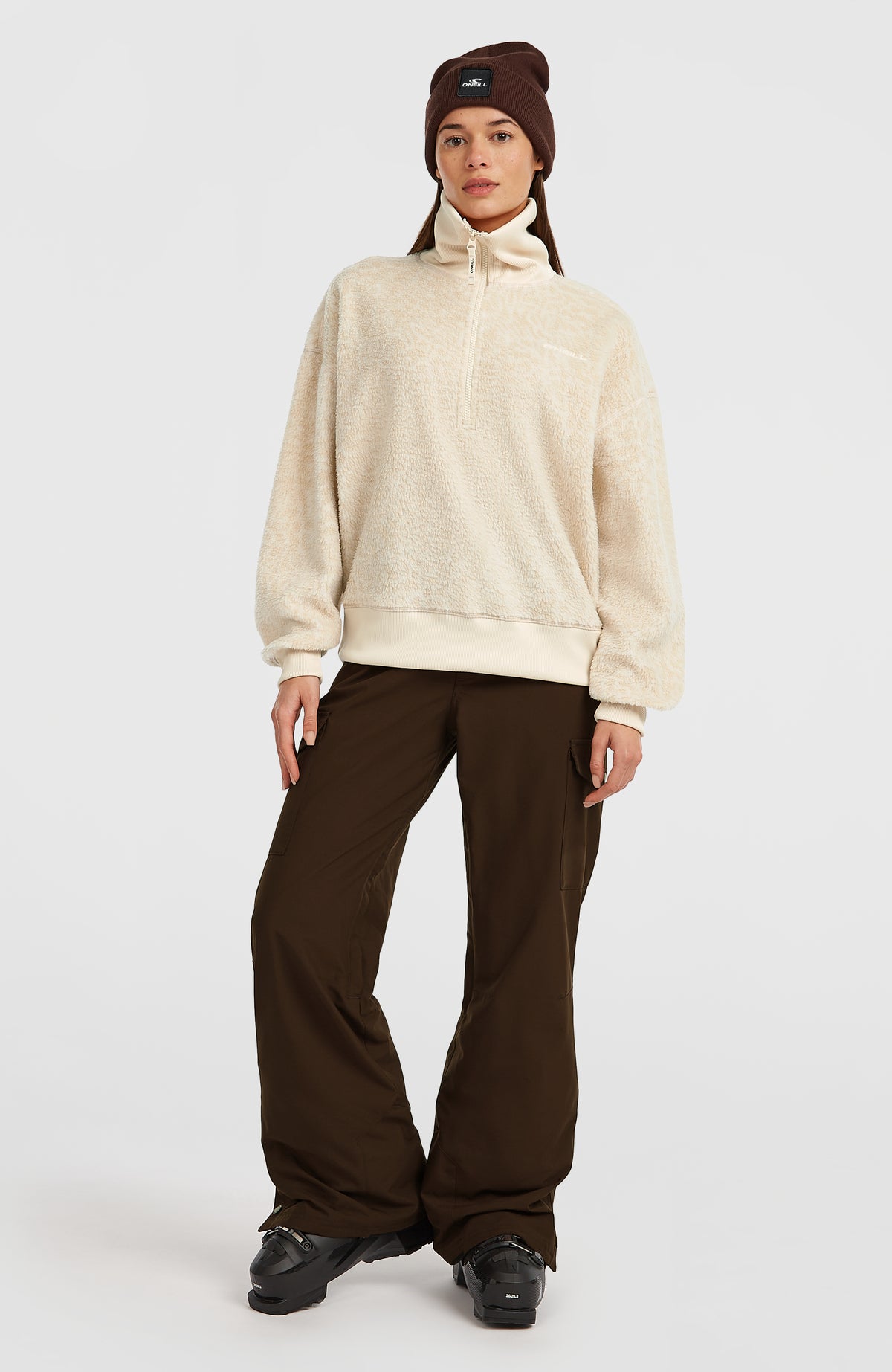 Must-Have fleecetrui met halve rits | Macaron Animalica