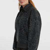 Must-Have fleecetrui met halve rits | Black Animalica