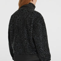 Must-Have fleecetrui met halve rits | Black Animalica