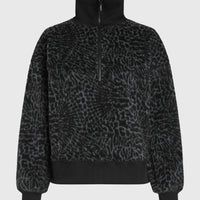Must-Have fleecetrui met halve rits | Black Animalica