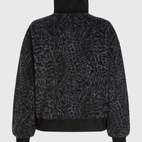 Must-Have fleecetrui met halve rits | Black Animalica