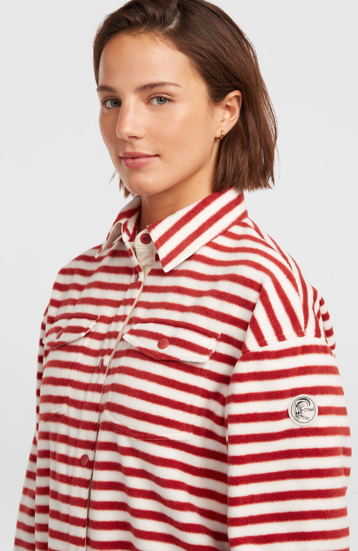 O'Riginals Superfleece blouse | White/Red Originals Stripe