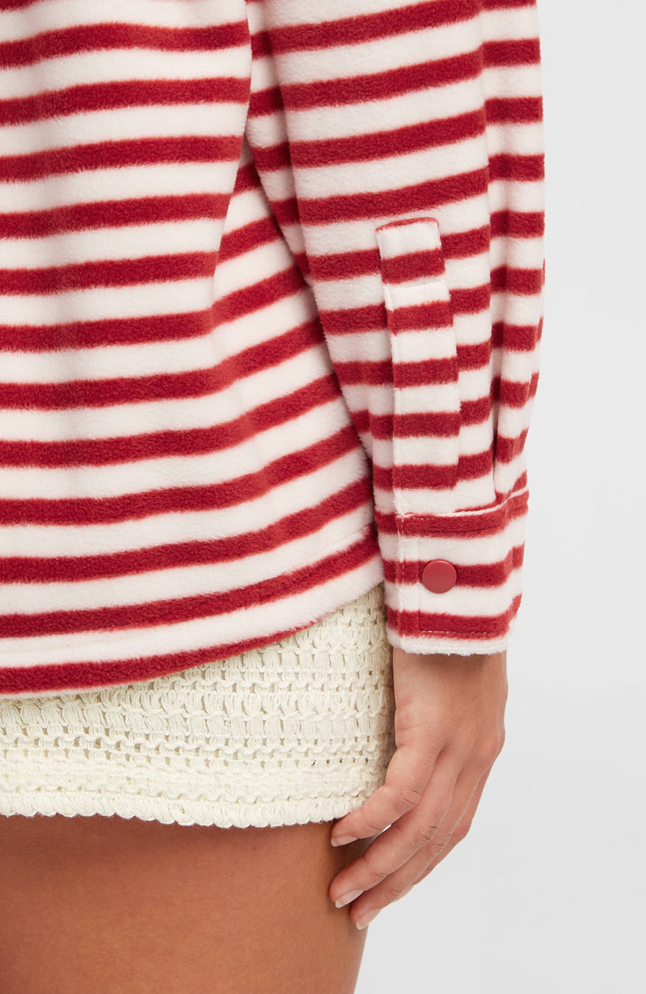 O'Riginals Superfleece blouse | White/Red Originals Stripe