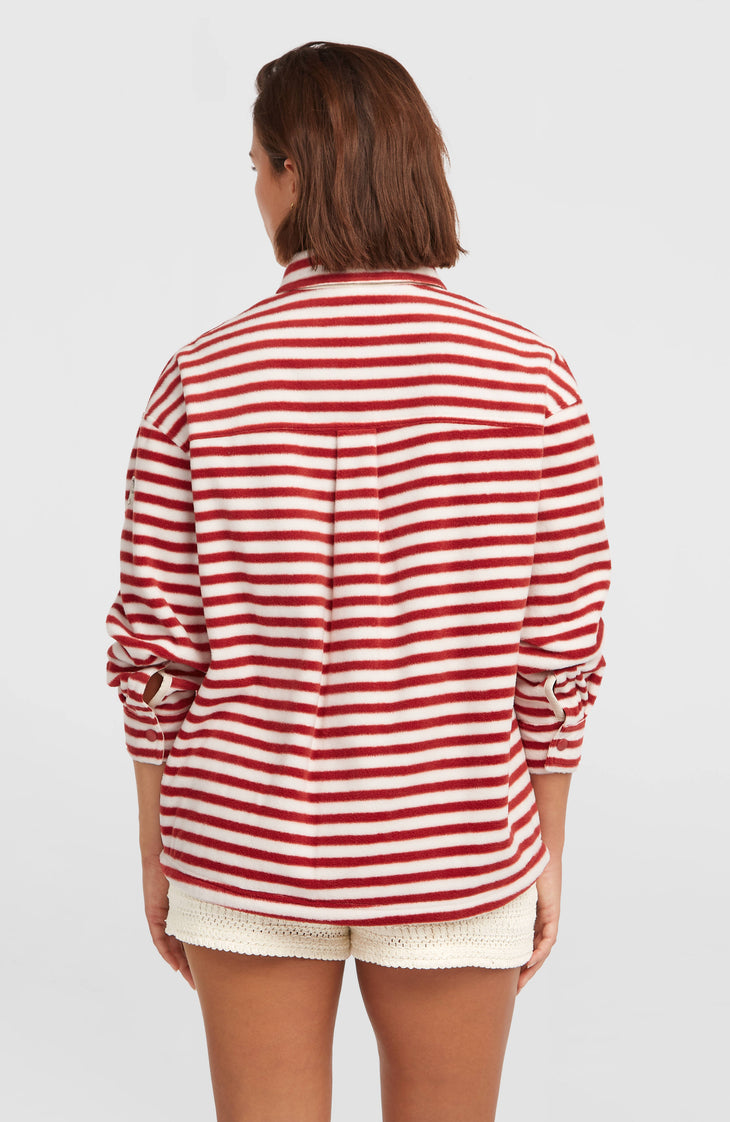O'Riginals Superfleece blouse | White/Red Originals Stripe