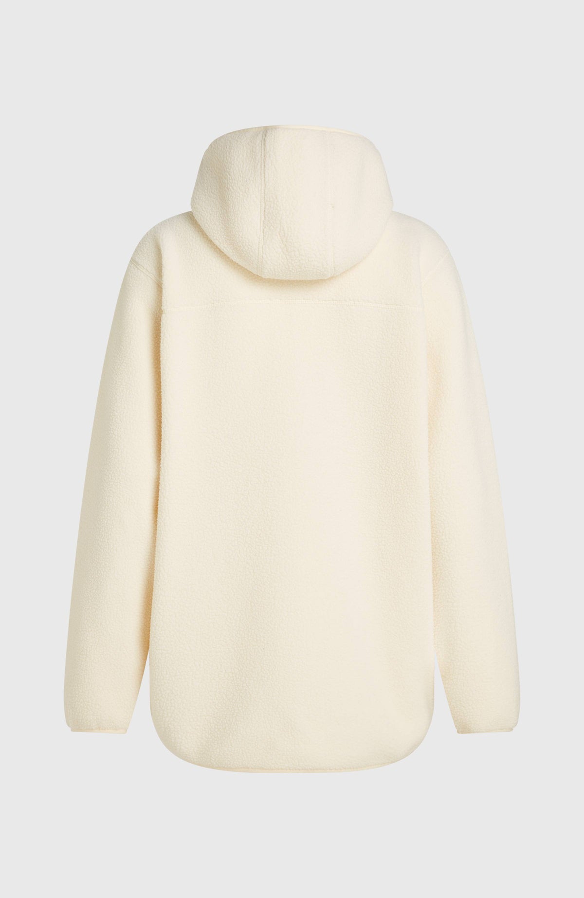 Must-Have High-Pile langer fleecevest met volledige rits | Linen White