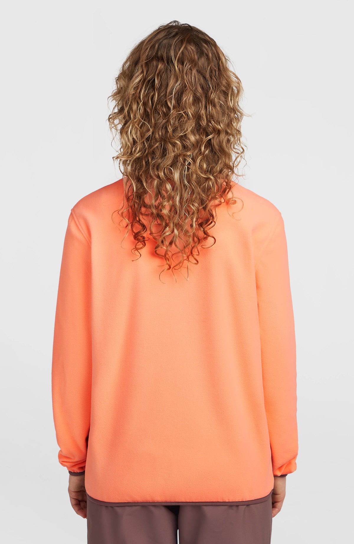 FWC'Cruz Triple Polartec® fleecetrui met halve rits | Funky Peach Colour Block