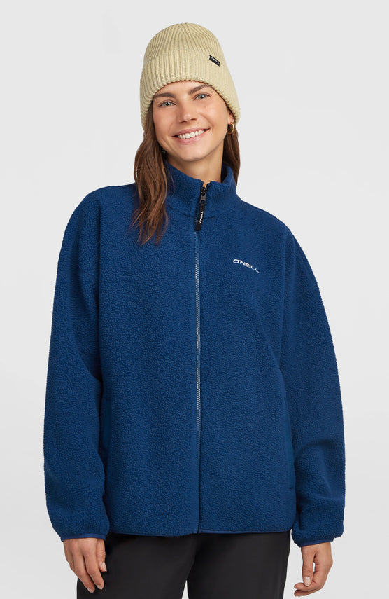 Must-Have High-Pile fleecevest met volledige rits | Regal Blue