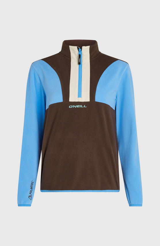 FWC'Cruz Triple Polartec® fleecetrui met halve rits | Blue Poppy Colour Block