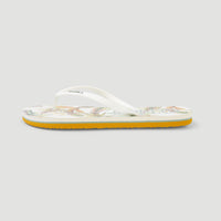 Slippers Profile Graphic | White Tropical Flower