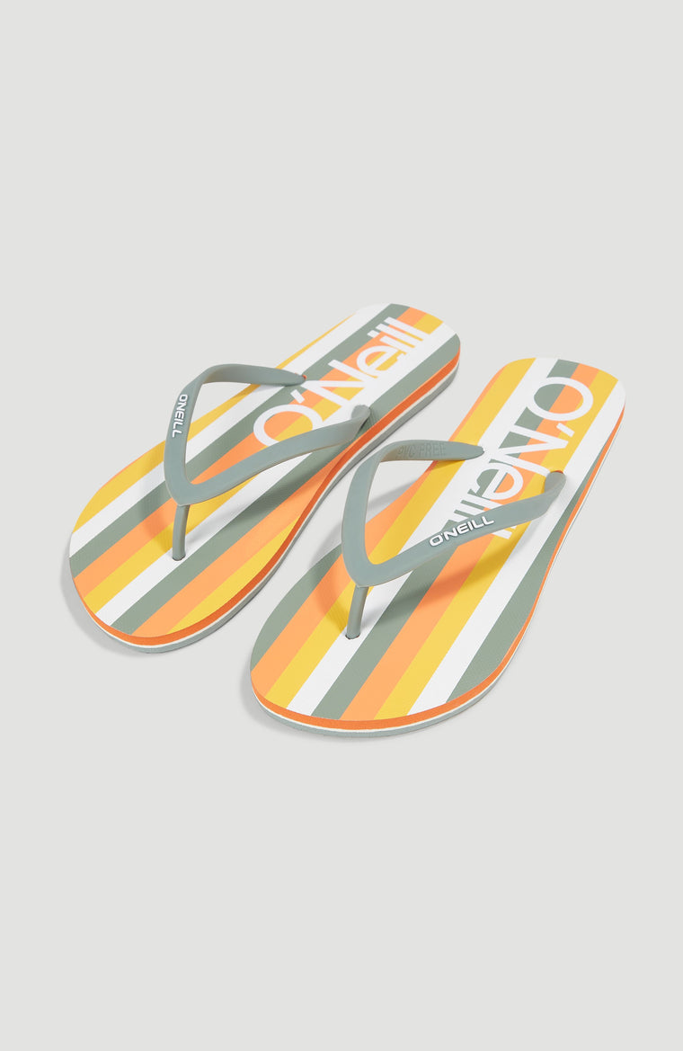 Profile Graphic slippers | Orange Multistripe