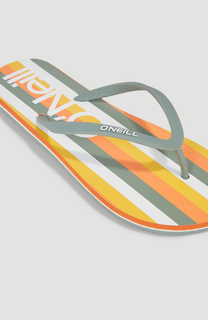 Profile Graphic slippers | Orange Multistripe