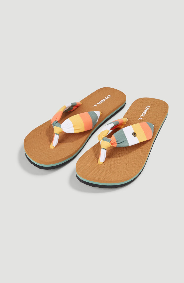 Ditsy Sun BLOOM™ slippers | Orange Multistripe