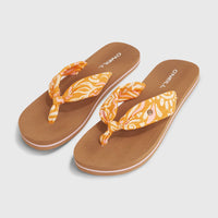 Ditsy Sun slippers | Orange Abstract Wave