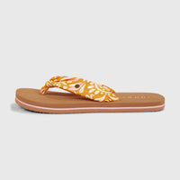 Ditsy Sun slippers | Orange Abstract Wave