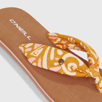 Ditsy Sun slippers | Orange Abstract Wave