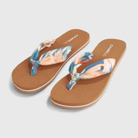 Ditsy Sun slippers | Blue Painted Tropics