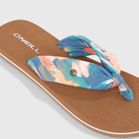 Ditsy Sun slippers | Blue Painted Tropics