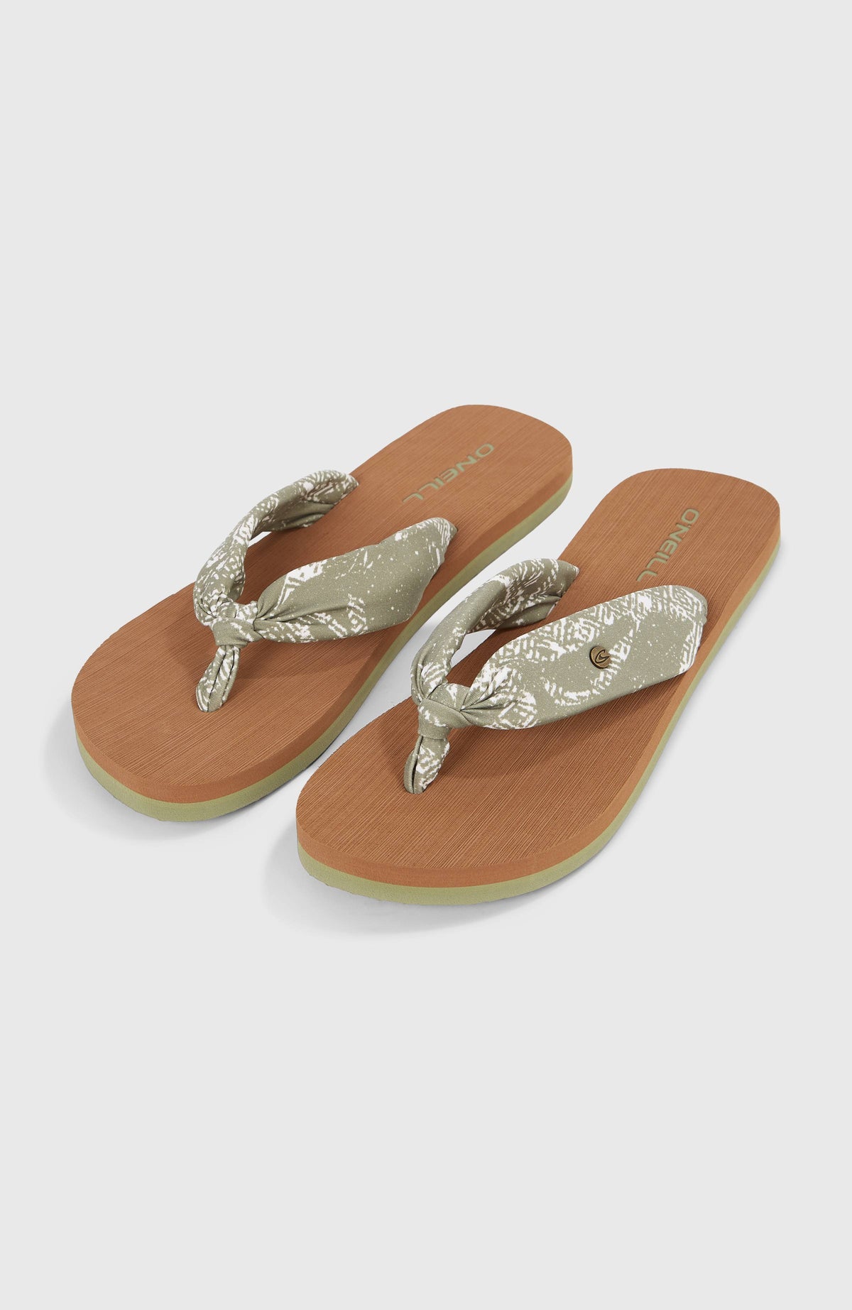 Ditsy Sun slippers | Green Textured Jungle