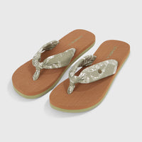 Ditsy Sun slippers | Green Textured Jungle