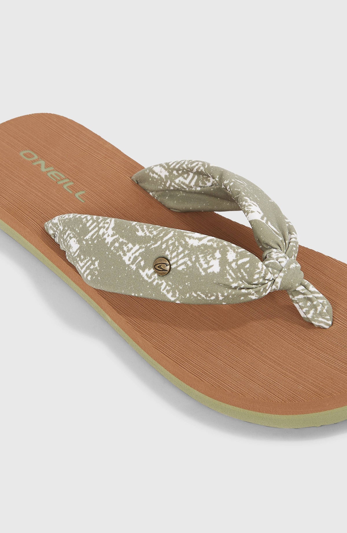 Ditsy Sun slippers | Green Textured Jungle