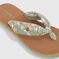 Ditsy Sun slippers | Green Textured Jungle